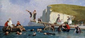 Badning ved Etretat